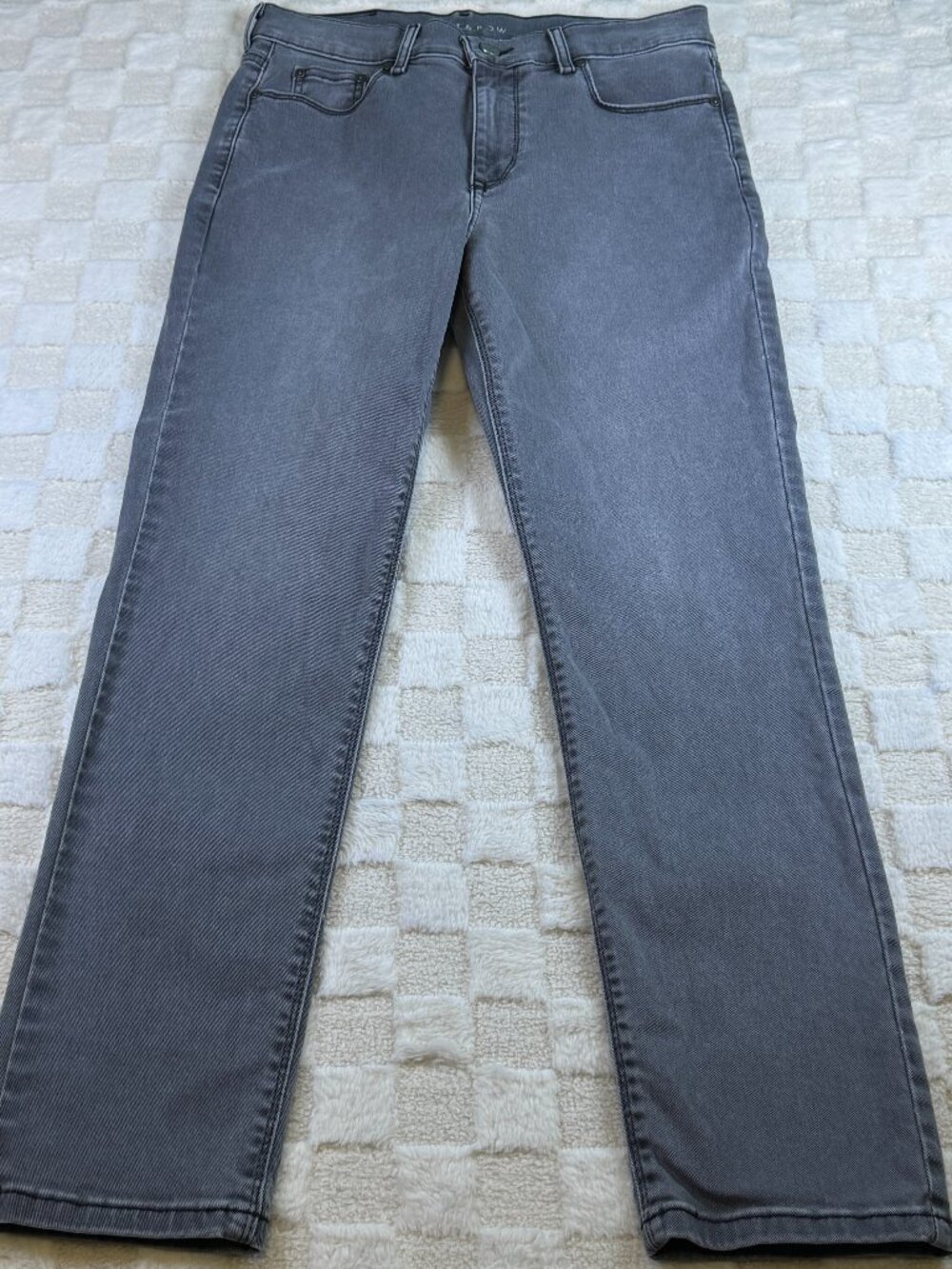 Mott & Bow Men Slim Jean 30x30 Gray Cotton Blend Comfort Stretch Denim Pants